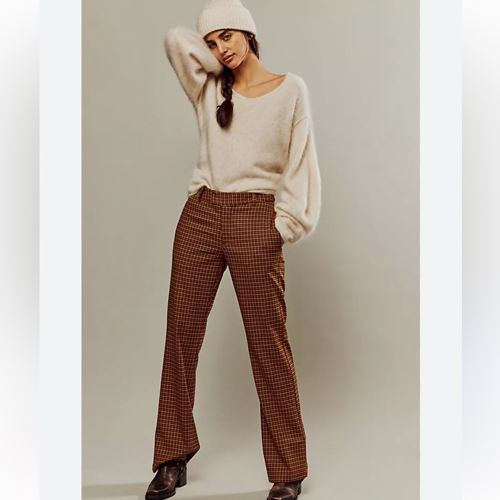 Free People Plaid Pants - size 4